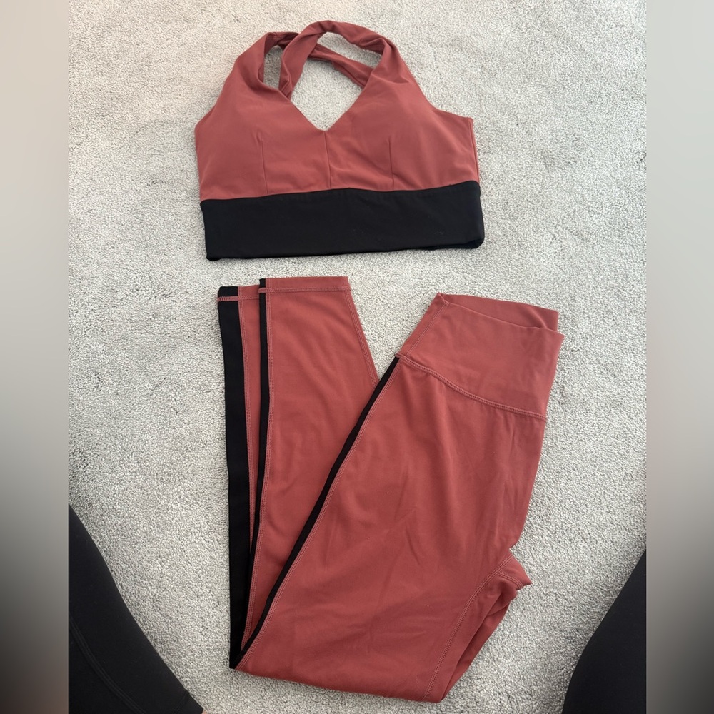 Rust and Black workout set